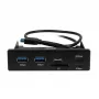 Lector de tarjetas interno Inter-Tech Argus CI-22 para bahía de 3,5 pulgadas, USB 2.0, multitarjeta – negro
