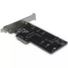 Inter-Tech Tarjeta adaptadora PCIe KT015 PCIe x4 a M.2 NVMe + SATA a M.2
