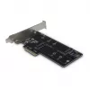 Inter-Tech Tarjeta adaptadora PCIe KT015 PCIe x4 a M.2 NVMe + SATA a M.2