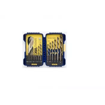 IRWIN Juego de 15 brocas de cobalto 1,5-10 mm HSS M35 afilado en punta DIN 338