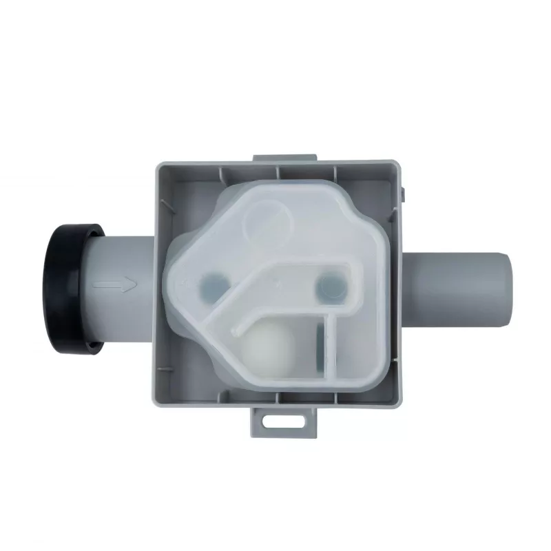 IVENSIS ISN32 trampa de condensados empotrada 100x100 - ABS blanco, desagüe de 32 mm, cierre antiolores