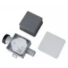 IVENSIS ISN32 trampa de condensados empotrada 100x100 - ABS blanco, desagüe de 32 mm, cierre antiolores