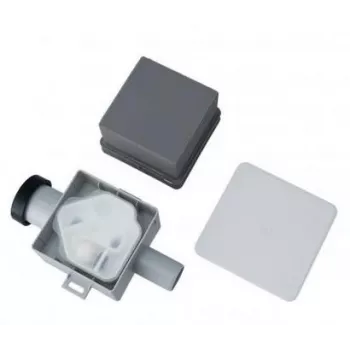 IVENSIS ISN32 trampa de condensados empotrada 100x100 - ABS blanco, desagüe de 32 mm, cierre antiolores