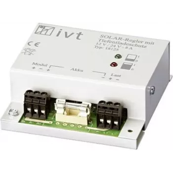 Regulador de carga solar IVT 12/24 V, 8 A, PWM