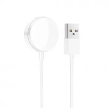 iWear CH3 Cable de Alimentación Universal USB 1m para Smartwatch Base de Carga Inalámbrica 3,5W Blanca