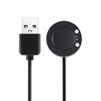 iWear CH5 Cable de Alimentación Universal USB 1m para Smartwatch Base de Carga Magnética Redonda de 2 Pines