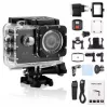 iWear K1 Cámara deportiva Ultra HD 4K 16MP Wi-Fi con mando a distancia LCD de 2 inch y set de montaje de 8 piezas
