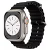 iWear Correa S1 Grooved de Silicona Suave 20mm para Apple Watch 49mm / 45mm / 44mm / 42mm Negra
