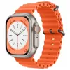 iWear S1 correa de silicona suave ranurada 20mm para Apple Watch 49mm / 45mm / 44mm / 42mm naranja