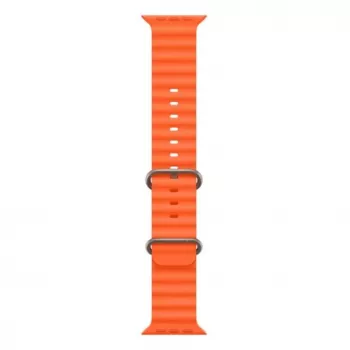 iWear S1 correa de silicona suave ranurada 20mm para Apple Watch 49mm / 45mm / 44mm / 42mm naranja