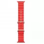 iWear S1 Grooved Correa de silicona suave 20mm para Apple Watch 49mm / 45mm / 44mm / 42mm Rojo