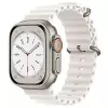 iWear S1 Correa de silicona suave ranurada 20mm para Apple Watch 49mm / 45mm / 44mm / 42mm blanca