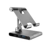 J5CREATE JTS224-N Soporte multiángulo con docking station USB-C para iPad Pro (Space Grey)
