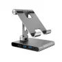 J5CREATE JTS224-N Soporte multiángulo con docking station USB-C para iPad Pro (Space Grey)