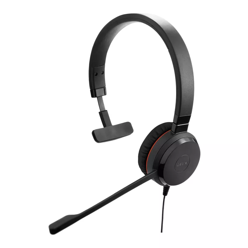 Jabra Evolve 20 Special Edition MS Mono Auricular con cable USB-C - Almohadillas de piel sintética, USB-C, silencio y volumen en línea, certificado para Microsoft (4993-823-389)