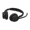 Jabra Evolve3 45 UC Stereo auriculares con micrófono, Link 390c, base de carga, negro