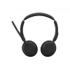 Jabra Evolve3 45 MS Stereo auriculares con micrófono, Link 390c, base de carga, negro