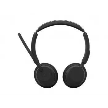 Jabra Evolve3 45 MS Stereo auriculares con micrófono, Link 390c, base de carga, negro
