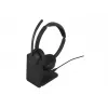 Jabra Evolve3 45 MS Stereo auriculares con micrófono, Link 390c, base de carga, negro