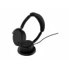 Jabra Evolve3 65 Flex UC auriculares con micrófono, Link 390c, base de carga inalámbrica, negro
