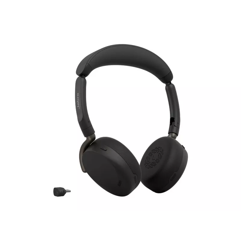 Jabra Evolve3 65 Flex auriculares Bluetooth inalámbricos con ANC híbrida, dongle USB-C Jabra Link 390c, certificados UC, negro