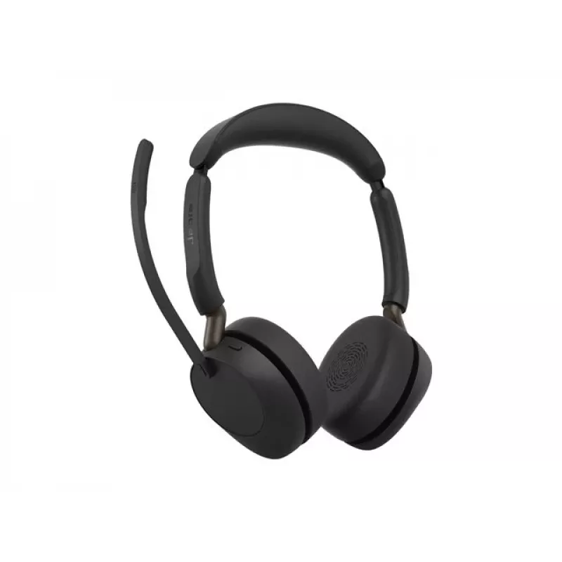Jabra Evolve3 65 auriculares estéreo inalámbricos Link 390a UC, negro, certificados para Microsoft Teams