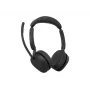Jabra Evolve3 65 auriculares estéreo inalámbricos Link 390a UC, negro, certificados para Microsoft Teams