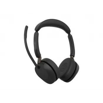 Jabra Evolve3 65 UC Stereo auriculares con micrófono, Link 390c, base de carga, negro