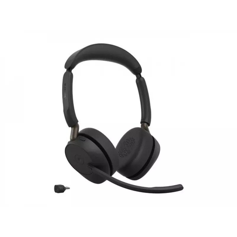 Jabra Evolve3 65 auriculares estéreo inalámbricos con Link 390c y base de carga – certificados para Microsoft Teams