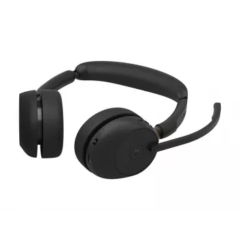 Jabra Evolve3 65 auriculares estéreo inalámbricos con Link 390c y base de carga – certificados para Microsoft Teams