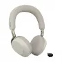 Jabra Evolve3 75 UC auricular inalámbrico on-ear Bluetooth con cancelación de ruido y adaptador Link 390c (Warm Grey)