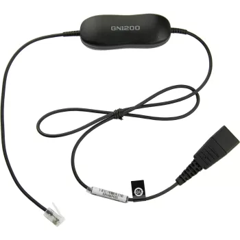 Cable para auriculares Jabra GN1200 Smart Cord de QD a RJ10, 0,8 m, recto, negro (88001-99)