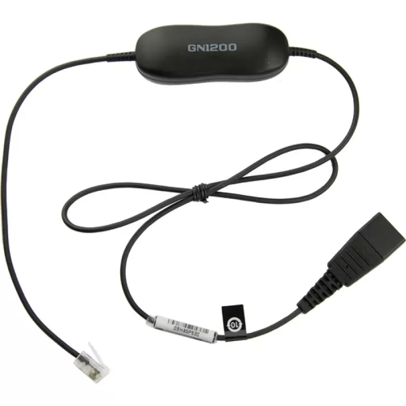 Cable para auriculares Jabra GN1200 Smart Cord de QD a RJ10, 0,8 m, recto, negro (88001-99)