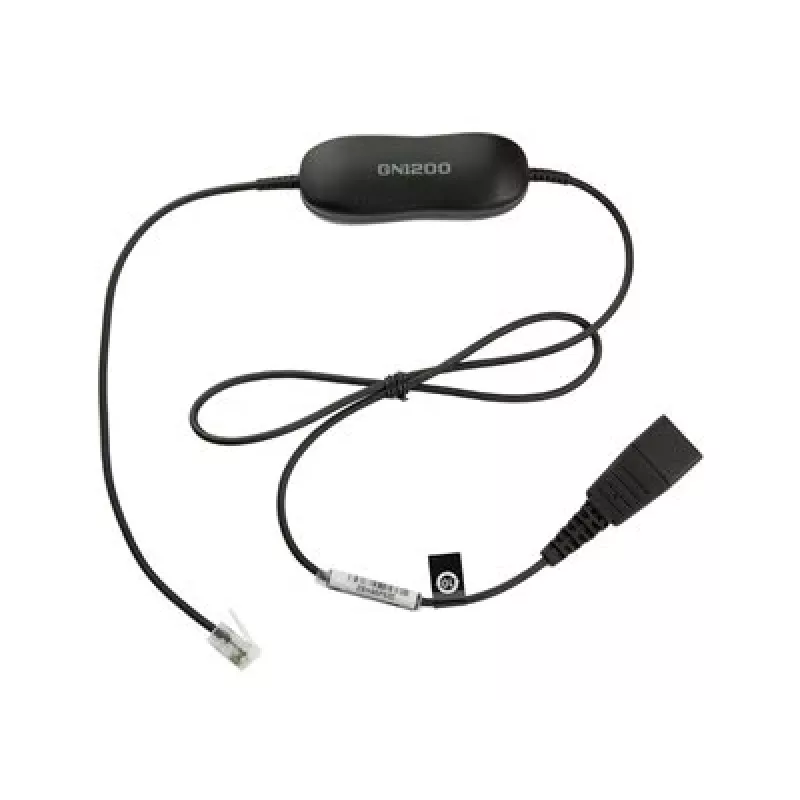 Cable para auriculares Jabra GN1200 Smart Cord de QD a RJ10, 0,8 m, recto, negro (88001-99)