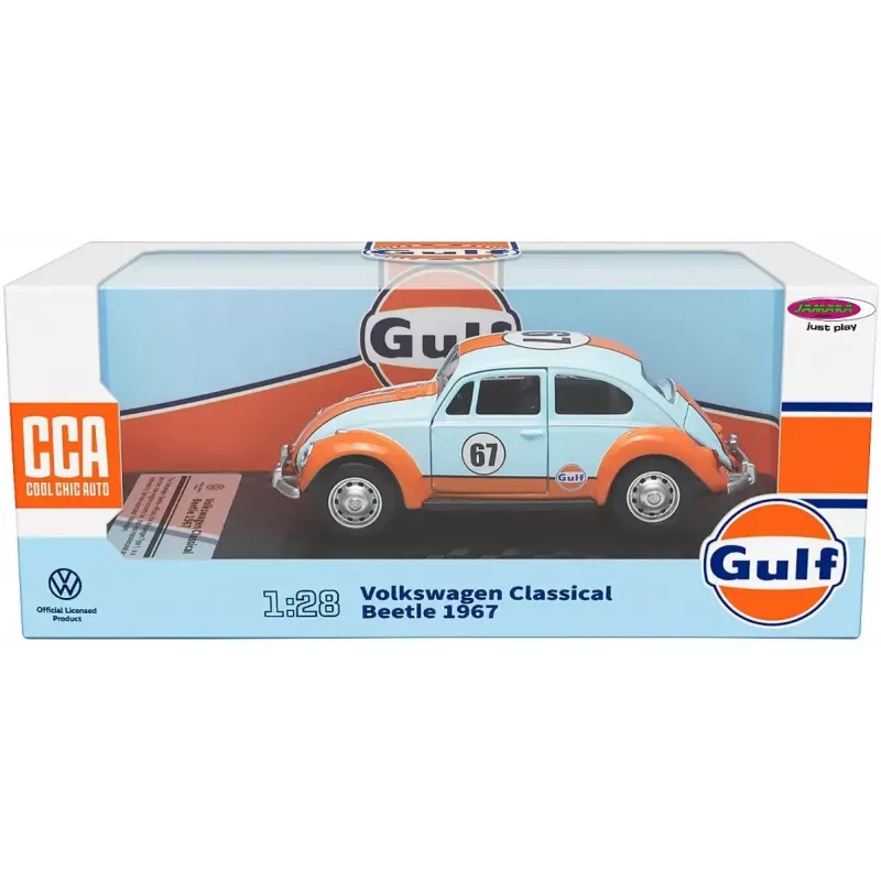 JAMARA 402600 Volkswagen Beetle 1967 1:28 coche a escala, azul claro, 3+ años