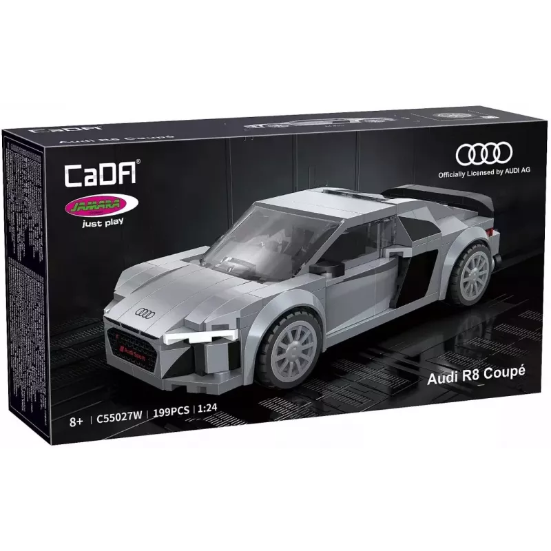 Jamara CaDA Audi R8 Coupé escala 1:24 set de bloques de construcción – 272 piezas, gris, a partir de 8 años