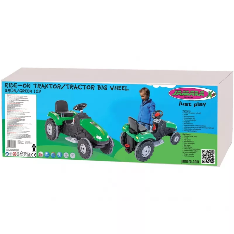 Jamara Tractor montable Big Wheel 12V Green 3+