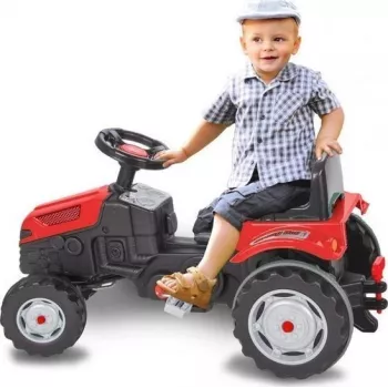 Jamara Strong Bull Tractor de pedales rojo 3+