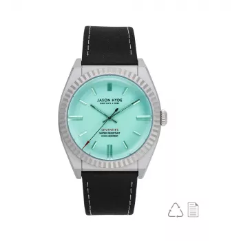 JASON HYDE Reloj unisex JH10015 40mm esfera negra correa de tela negra
