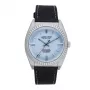 JASON HYDE JH10016 reloj analógico unisex 40mm caja de acero inoxidable oro rosa correa de piel reciclada negra