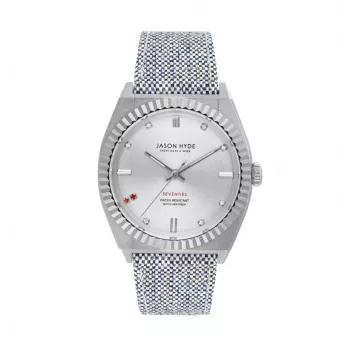 JASON HYDE JH20000 Reloj mujer de cuarzo 36mm acero inoxidable piel negra