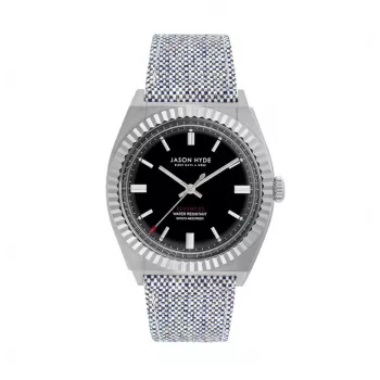 JASON HYDE MAN JH10002 reloj de cuarzo analógico 40mm correa de cuero negra