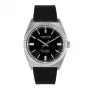 JASON HYDE MAN JH10025 40mm reloj analógico de cuarzo con esfera negra y brazalete de malla milanesa de acero inoxidable