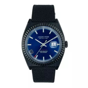 JASON HYDE MAN JH30008 Reloj analógico de cuarzo 40 mm esfera negra correa de piel