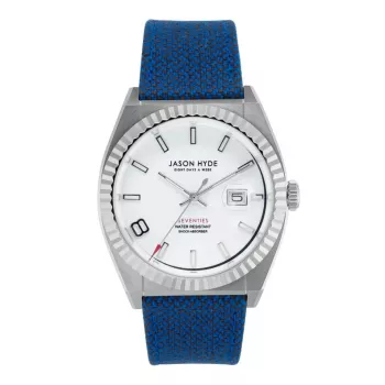 Jason Hyde Man JH30010 Reloj de cuarzo analógico 40 mm Esfera negra Correa de piel