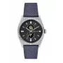 Reloj analógico de cuarzo de hombre JASON HYDE JH41001 40 mm caja de acero inoxidable esfera azul correa de piel marrón
