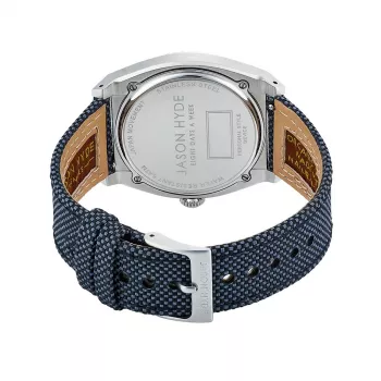 JASON HYDE reloj de hombre JH41000 40 mm cuarzo analógico acero inoxidable piel negra