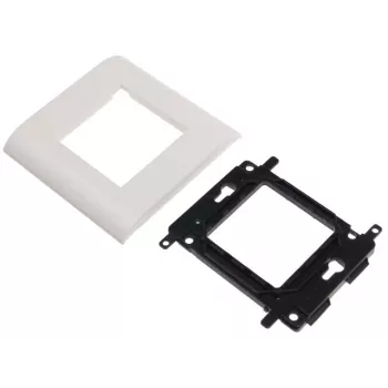JAVEL Bastidor individual para 2 módulos M45, 1M, 45x45, blanco