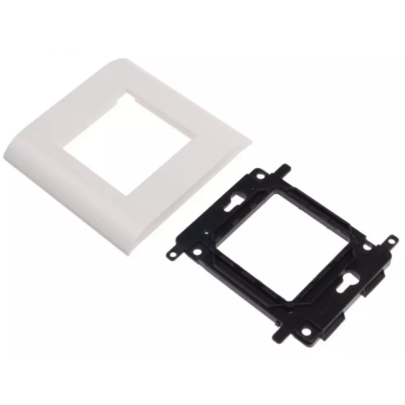 JAVEL Bastidor individual para 2 módulos M45, 1M, 45x45, blanco