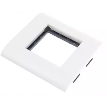 JAVEL Bastidor individual para 2 módulos M45, 1M, 45x45, blanco